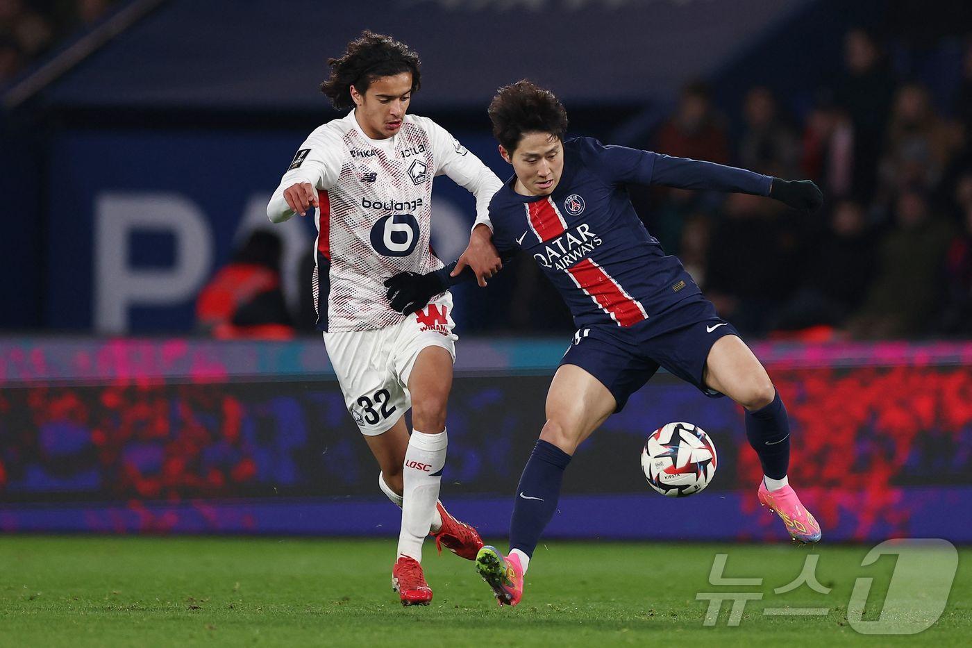 부상에서 돌아온 PSG의 이강인 ⓒ AFP=뉴스1