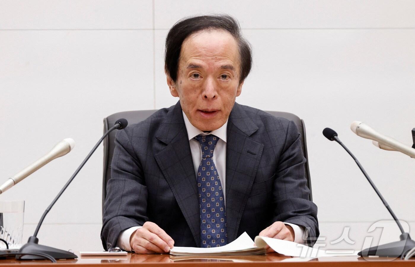 본문 이미지 - 우에다 가즈오 일본은행 총재가 <자료사진> 2025.03.20 ⓒ 로이터=뉴스1 ⓒ News1 우동명 기자