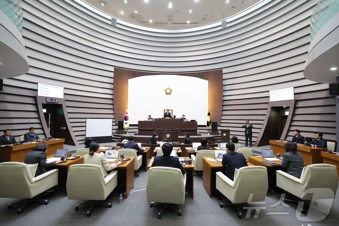 경기 광주시의회 본회의장 모습.(시의회 제공)