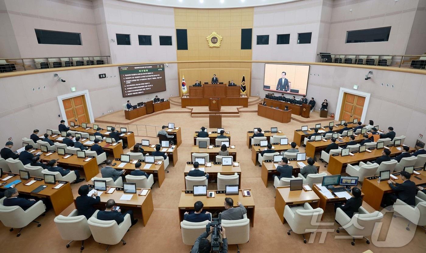 대전시의회가 제285회 임시회 1차 본회의를 하고 있다.(대전시의회 제공.재판매 및 DB금지) ⓒ News1 
