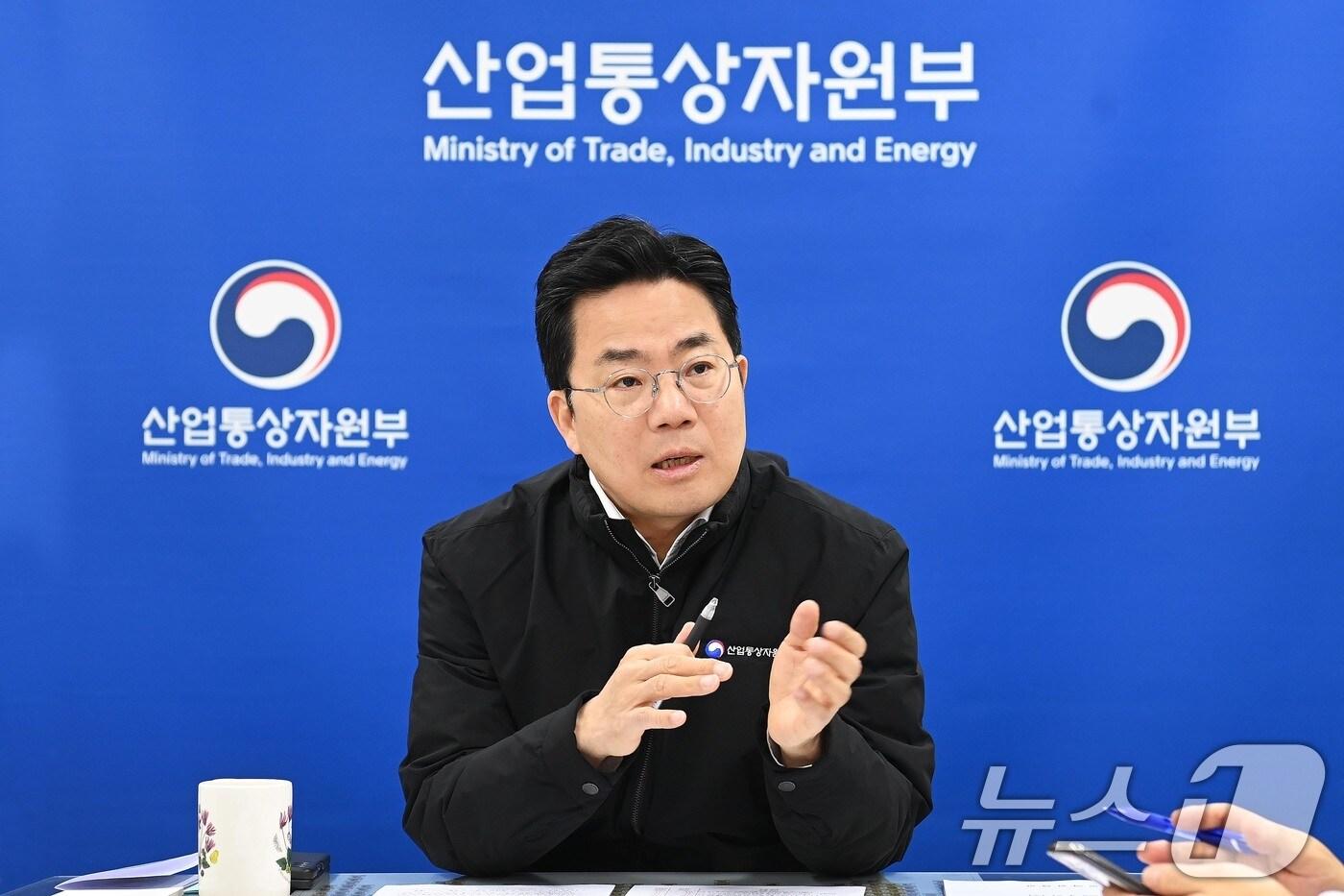 박성택 산업통상자원부 1차관이 21일 서울 종로구 정부서울청사에서 열린 '2025년 3월 수출동향 점검회의'에서 발언하고 있다. (산업통상자원부 제공. 재판매 및 DB 금지) 2025.3.21/뉴스1