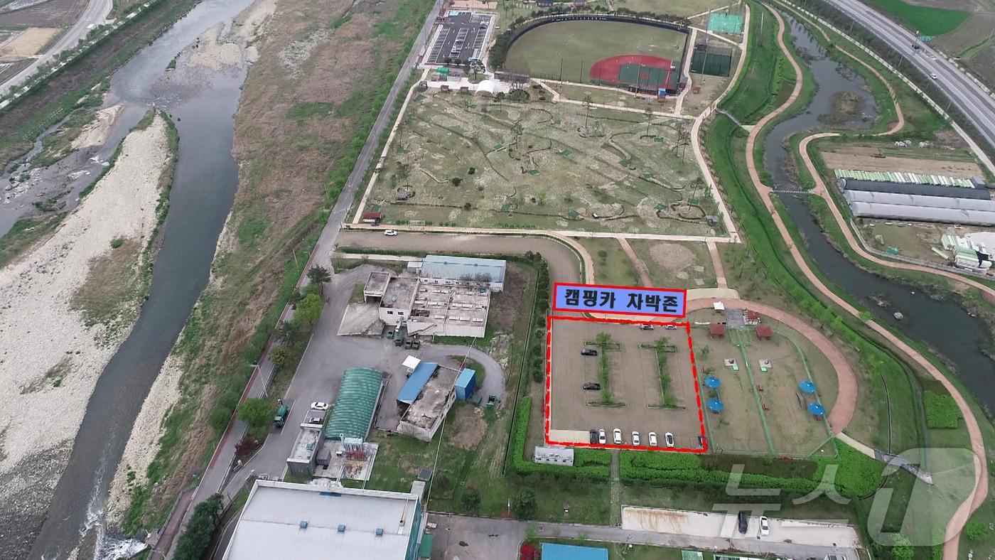 본문 이미지 - 전북자치도 남원시가 제95회 춘향제를 앞두고 조성 중인 캠핑카 차박존 위치도.(남원싲 제공. 재판매 및 DB 금지)/뉴스1 