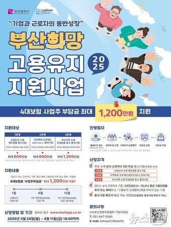 본문 이미지 - 부산 희망 고용유지 지원사업 홍보물(부산시청 제공. 재판매 및 DB 금지)