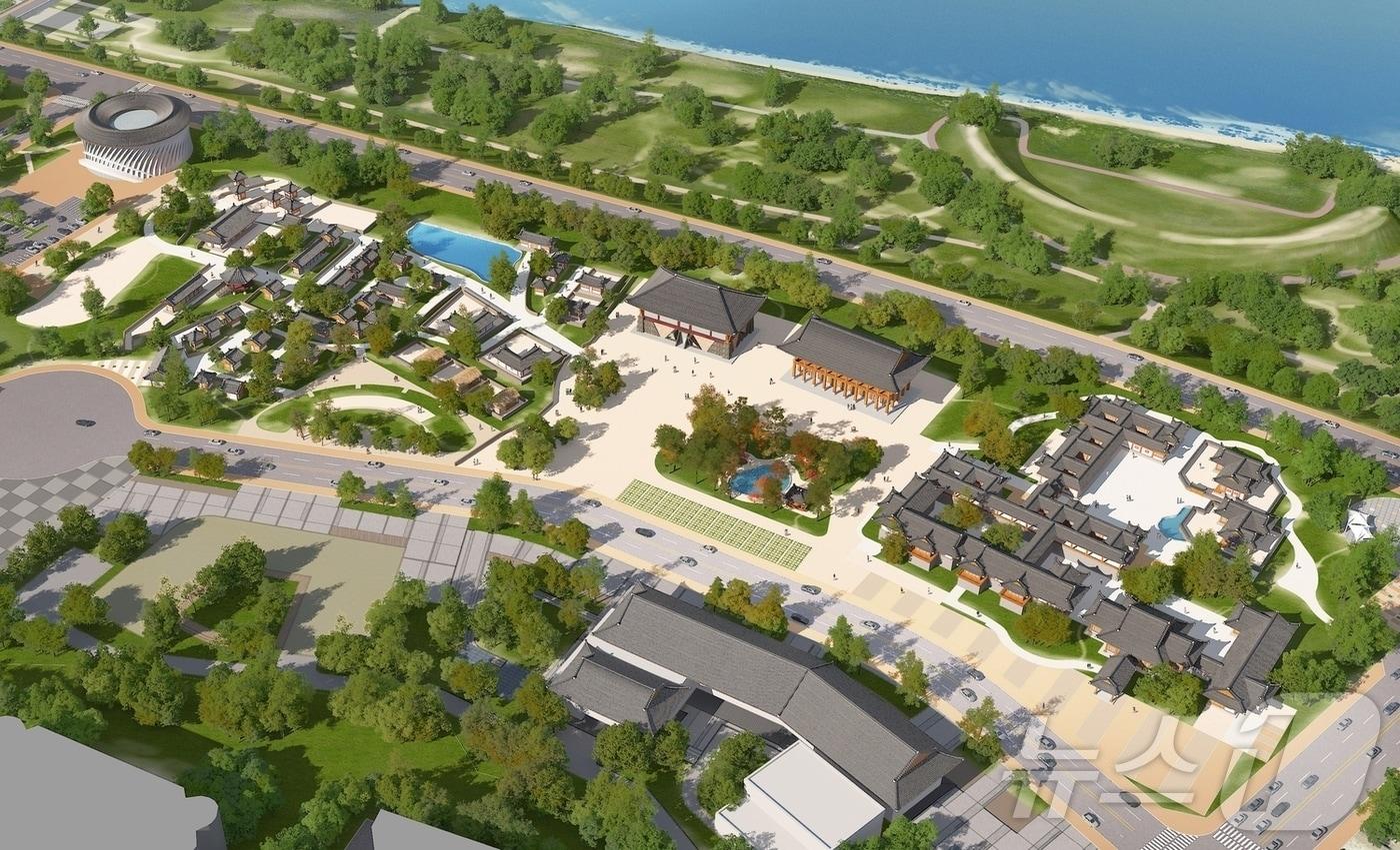 공주 웅진백제왕실문화촌 조감도. (충남연구원 제공. 재판매 및 DB금지)/뉴스1