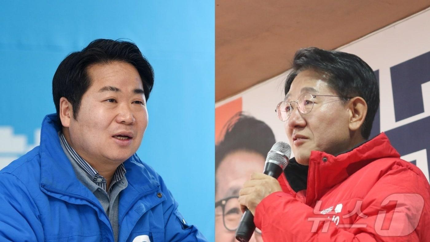 본문 이미지 - 더불어민주당 오세현 후보(왼쪽)와 국민의힘 전만권 후보. /뉴스1