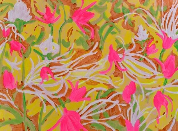 본문 이미지 - 황도유 Hwang Do You '서른세송이'(The Thirty-three Flower Blossoms) Acrylic on canvas, 97 x 130.3cm, 2024 (김리아갤러리 제공)