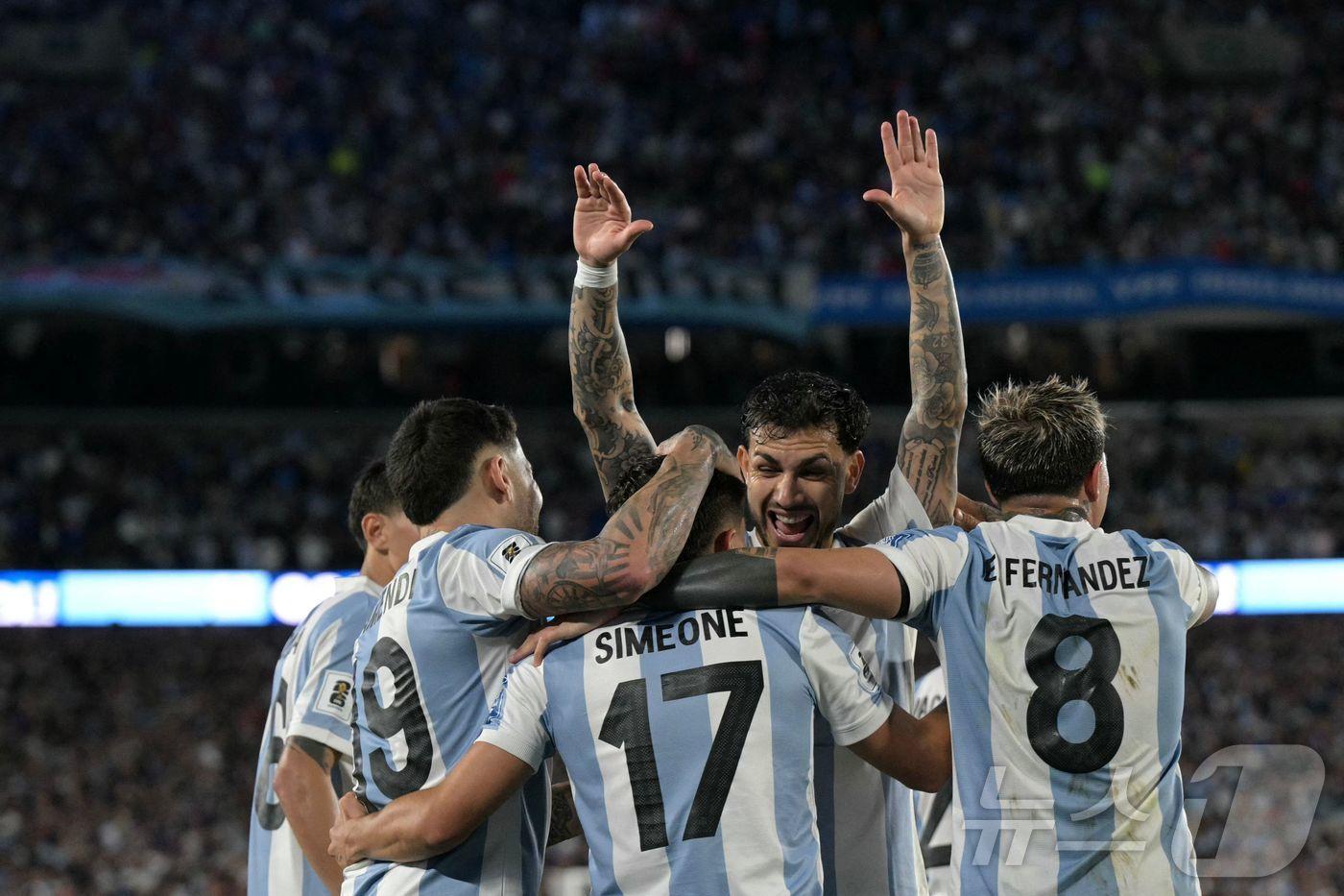 2026 북중미 월드컵 본선에 진출한 아르헨티나. ⓒ AFP=뉴스1