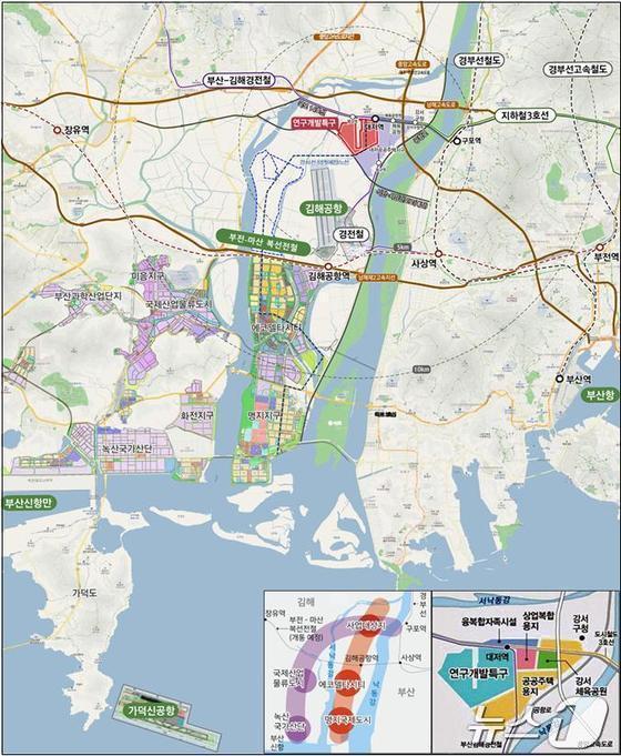 본문 이미지 - 부산연구개발특구 위치도(부산시청 제공. 재판매 및 DB 금지)