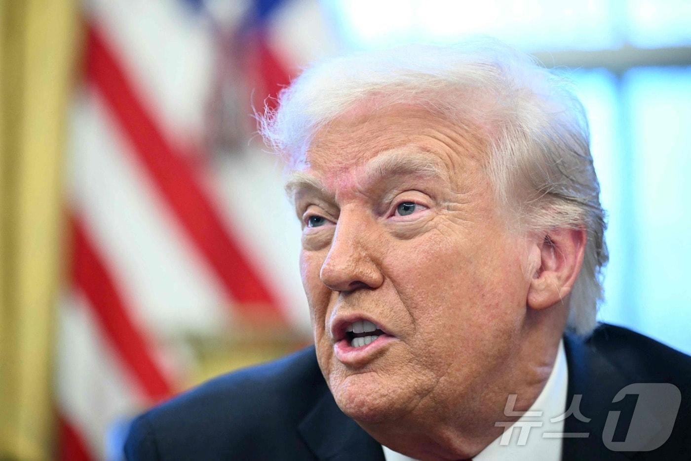 도널드 트럼프 미국 대통령 2025.3.27 ⓒ AFP=뉴스1