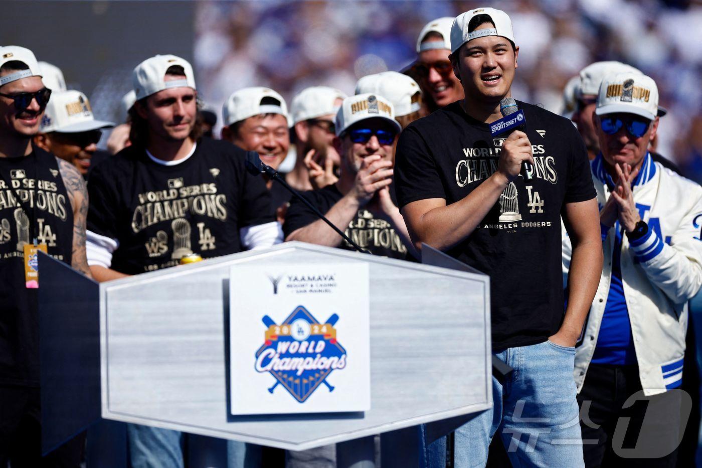 본문 이미지 - 지난해 월드시리즈 우승팀 다저스. ⓒ AFP=뉴스1