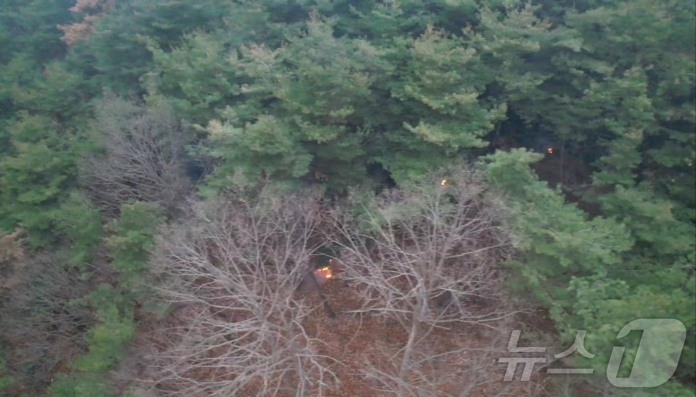 28일 산불 수색 드론 영상 캡쳐&#40;산림청 제공.재판매 및 DB금지&#41;2025.3.28/뉴스1 신성훈 기자