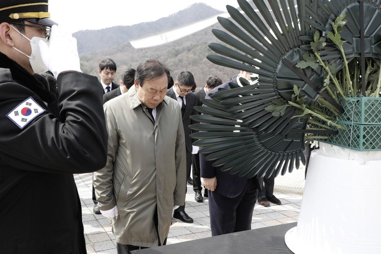 본문 이미지 -  서해수호의날 기념식에 참석한 최민호 세종시장.  (세종시 제공. 재판매 및 DB금지) /뉴스1