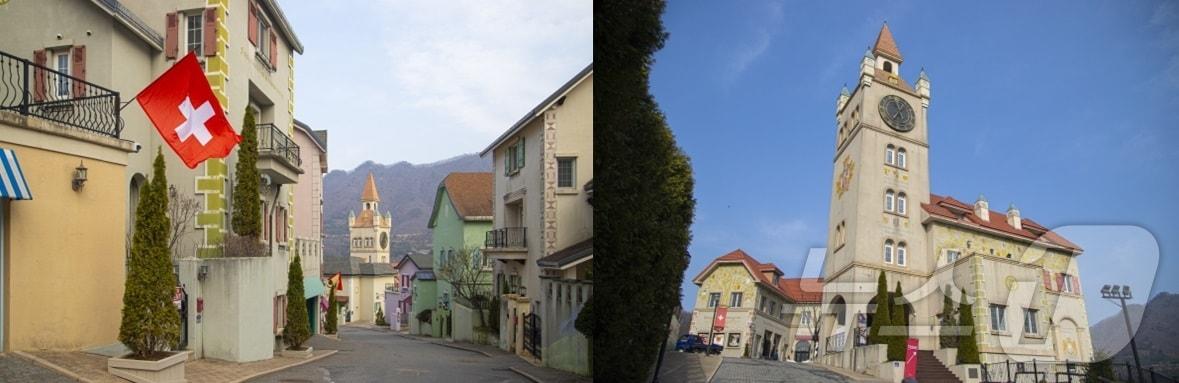 본문 이미지 - 양 떼가 반기는 스위스 마을 '가평 에델바이스 스위스 테마파크'.(경기관광공사 제공. 재판매 및 DB금지)/뉴스1