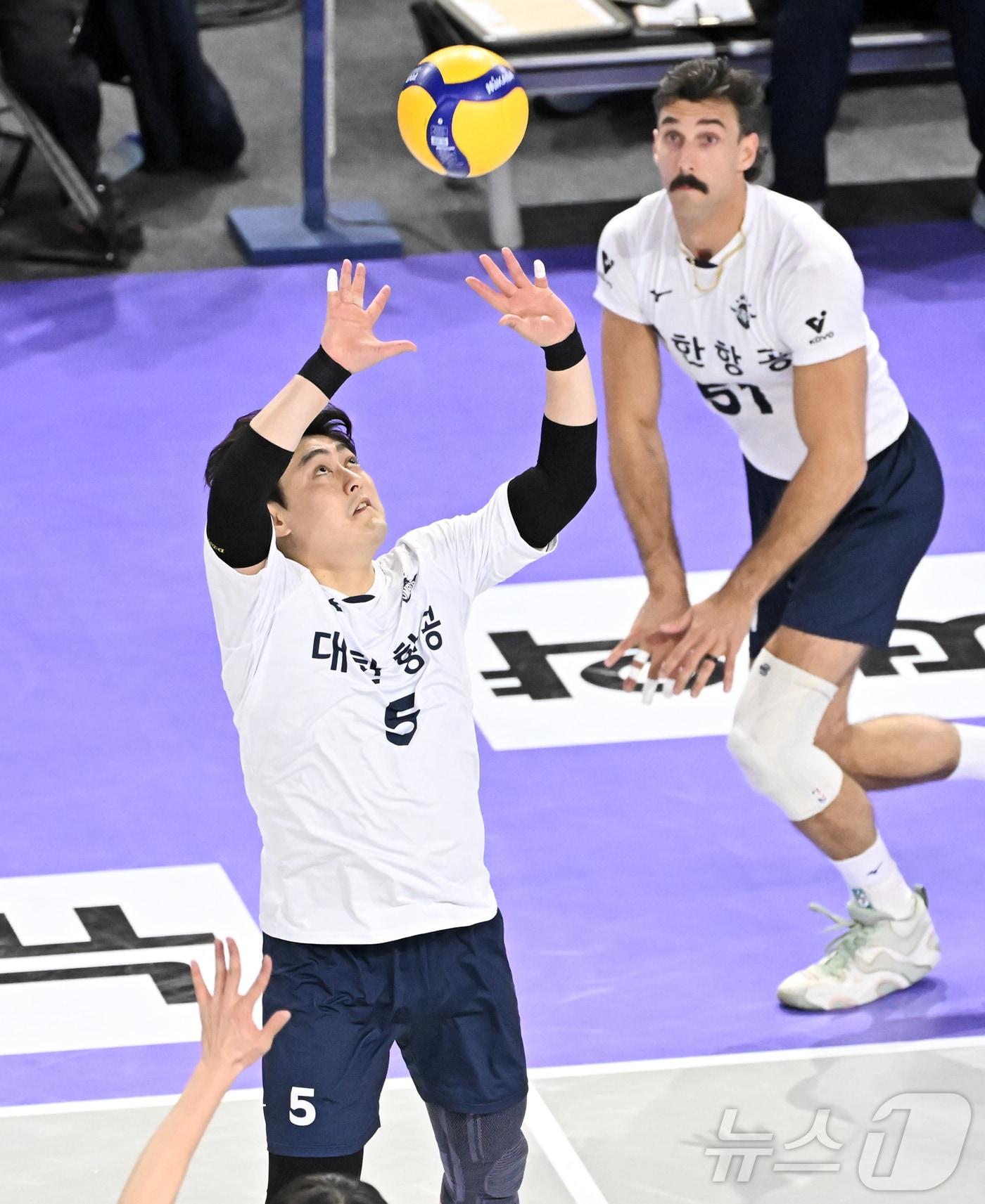 본문 이미지 - 대한항공 세터 유광우. &#40;KOVO 제공&#41;