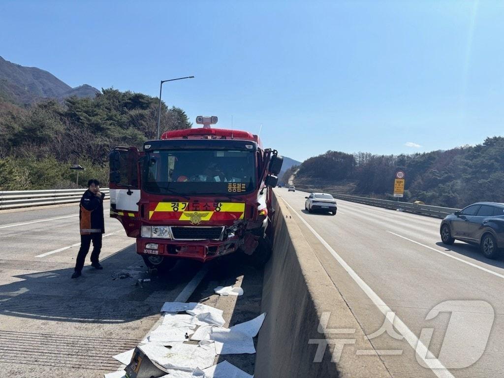 본문 이미지 -  경기 일산소방서 소속 펌프차량.(단양소방서 제공. 재판매 및 DB금지) /뉴스1