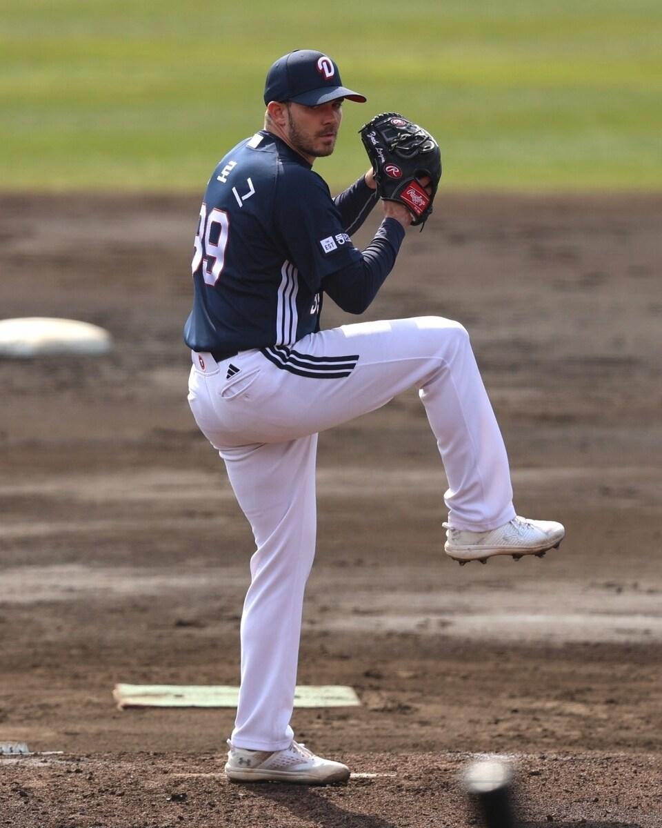 본문 이미지 -  두산 베어스 투수 잭 로그. (두산 베어스 제공)