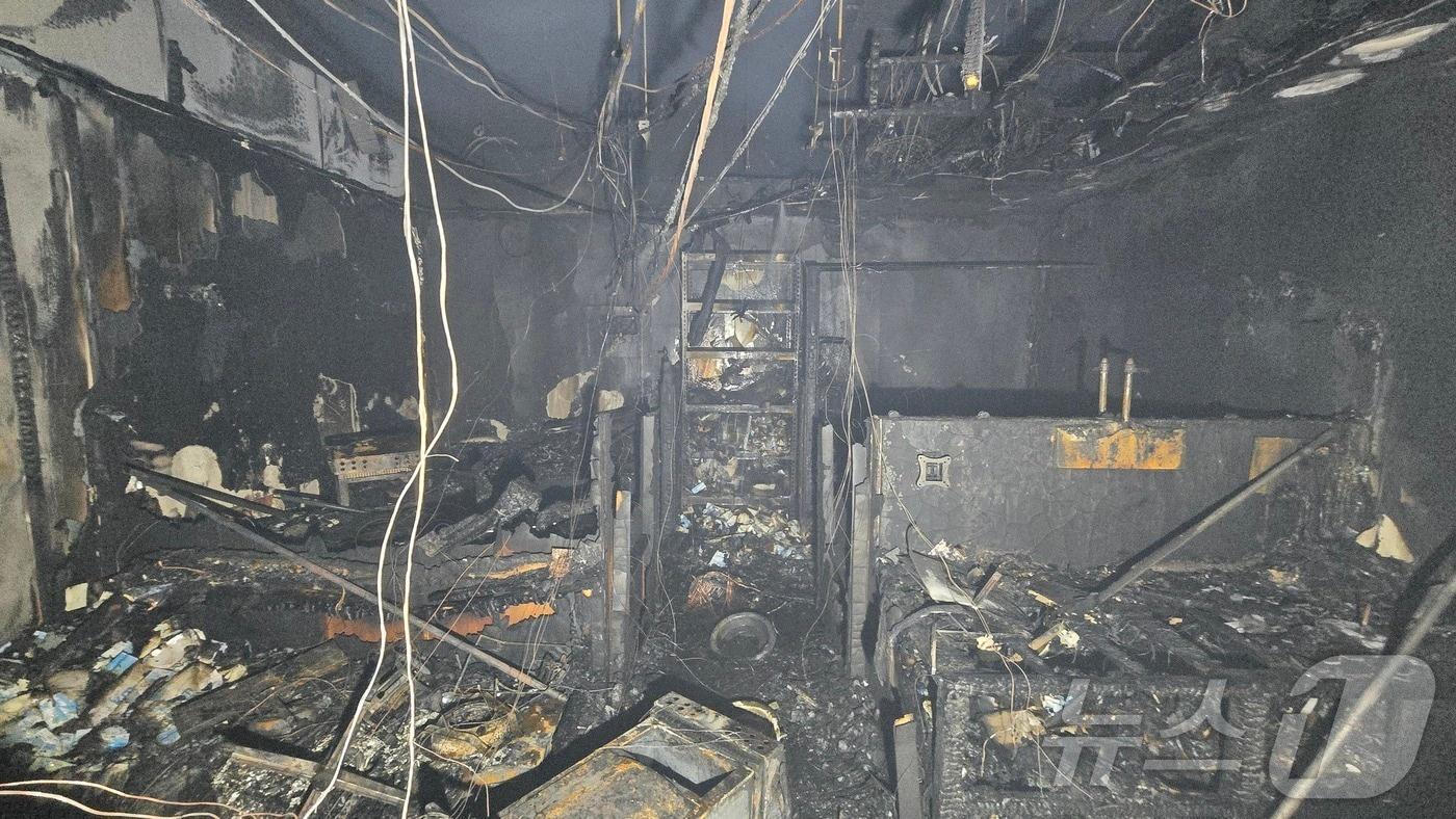 본문 이미지 - 3일 오전 10시 41분께 울산 북구 호계동의 한 한의원에서 원인 미상의 불이 났다.(울산소방 제공)