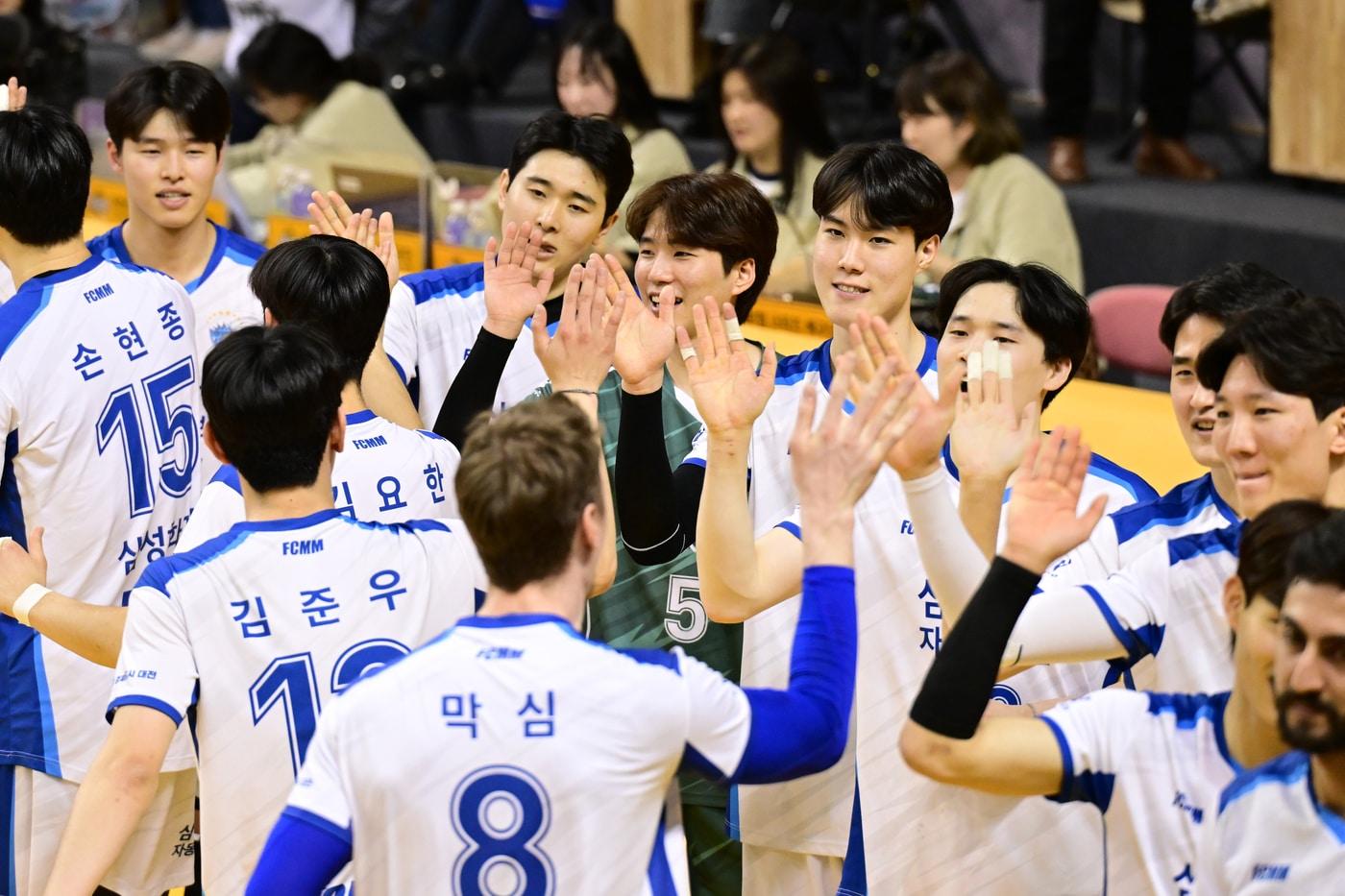 삼성화재가 KB손해보험을 꺾었다.&#40;KOVO제공&#41; 