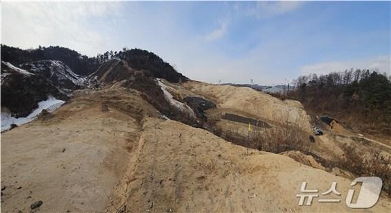 본문 이미지 - 보은군 다목적 종합운동장 조성사업 현장 모습(보은군 제공. 재판매 및 DB금지) /뉴스1 