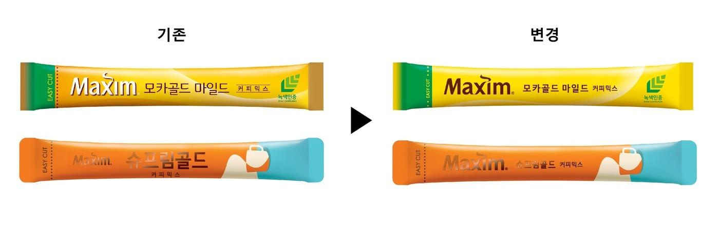 동서식품, 맥심 모카골드 스틱 디자인 8년만에 친환경 리뉴얼.(동서식품 제공)
