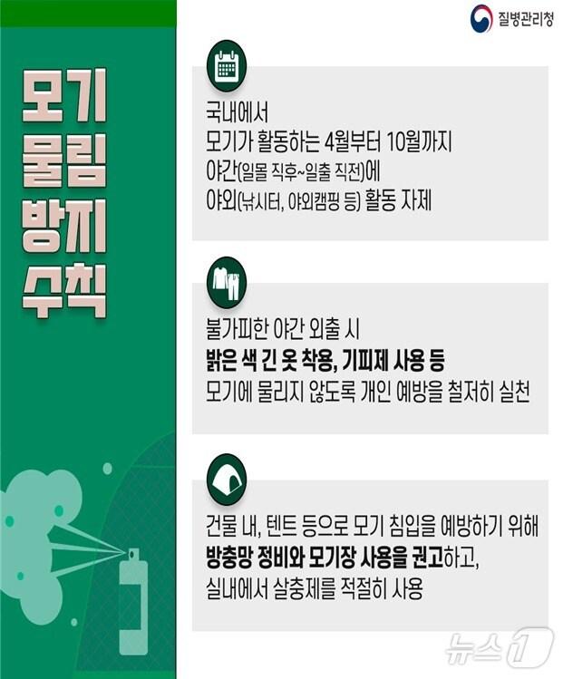 본문 이미지 - 모기 물림 방지 수칙 홍보 포스터.(전북자치도 제공. 재판매 및 DB금지)/뉴스1 