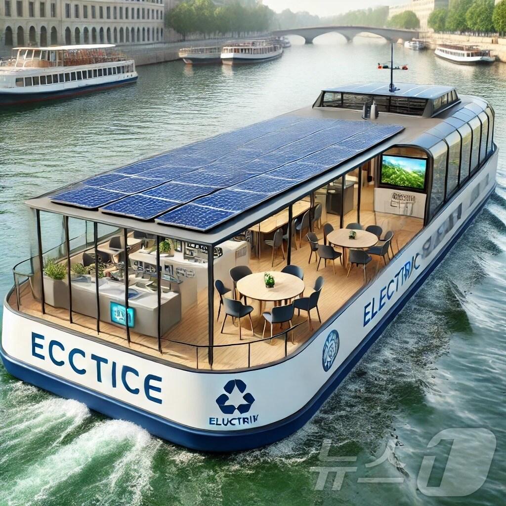 본문 이미지 - 경기 양평군이 팔당 상수원에 추진 중인 친환경 교육용 선박 조감도(양평군 제공, 재판매 및 DB 금지) /뉴스1