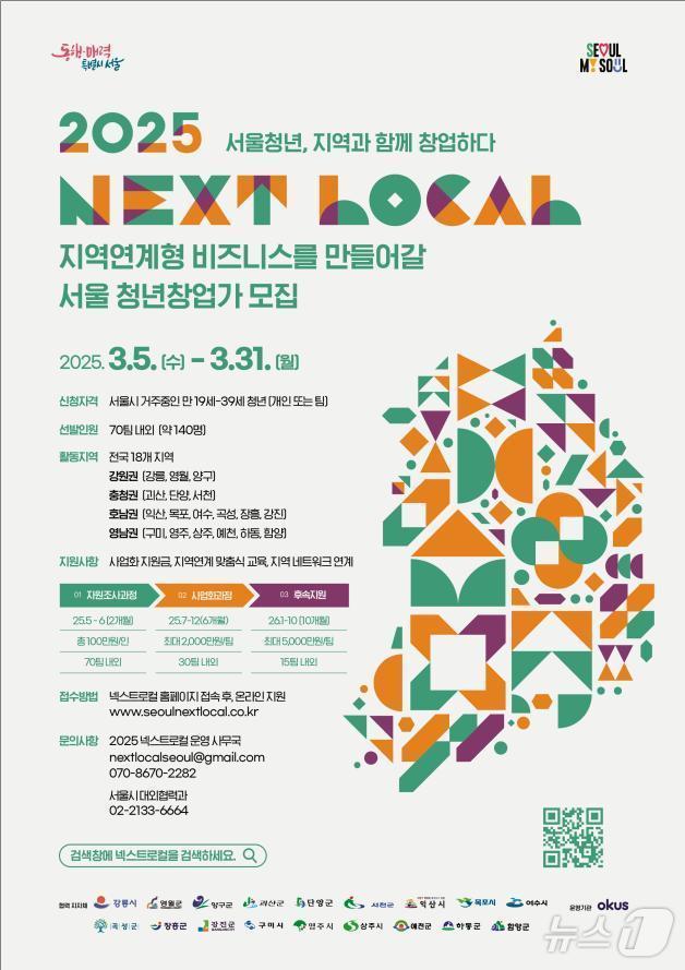 본문 이미지 - 넥스트 로컬(NEXT LOCAL) 7기 모집 포스터. 