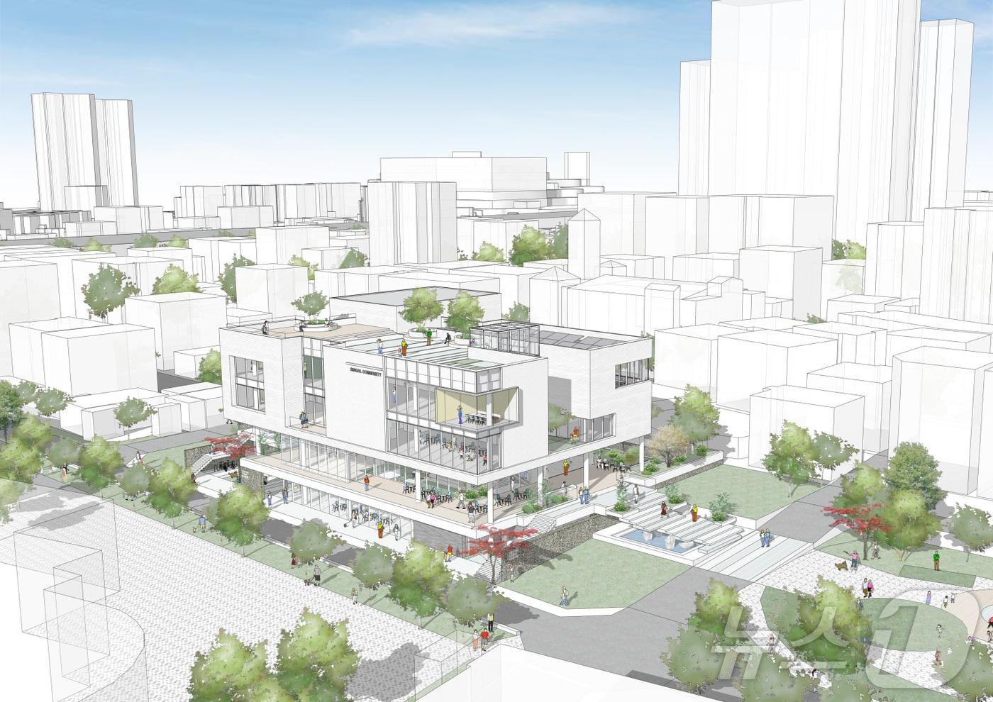 신갈오거리 공유플랫폼인 복합 커뮤니티센터 조감도.(용인시 제공)