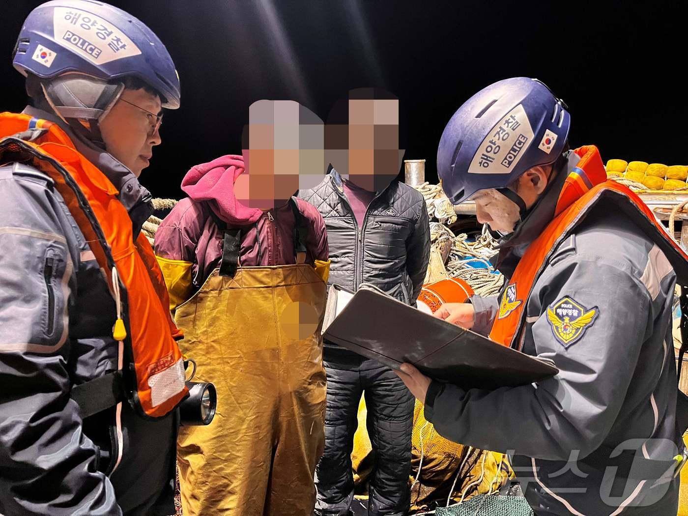 본문 이미지 - 보령해경이 단속을 하고 있다. (보령해경 제공. 재판매 및 DB금지) /뉴스1