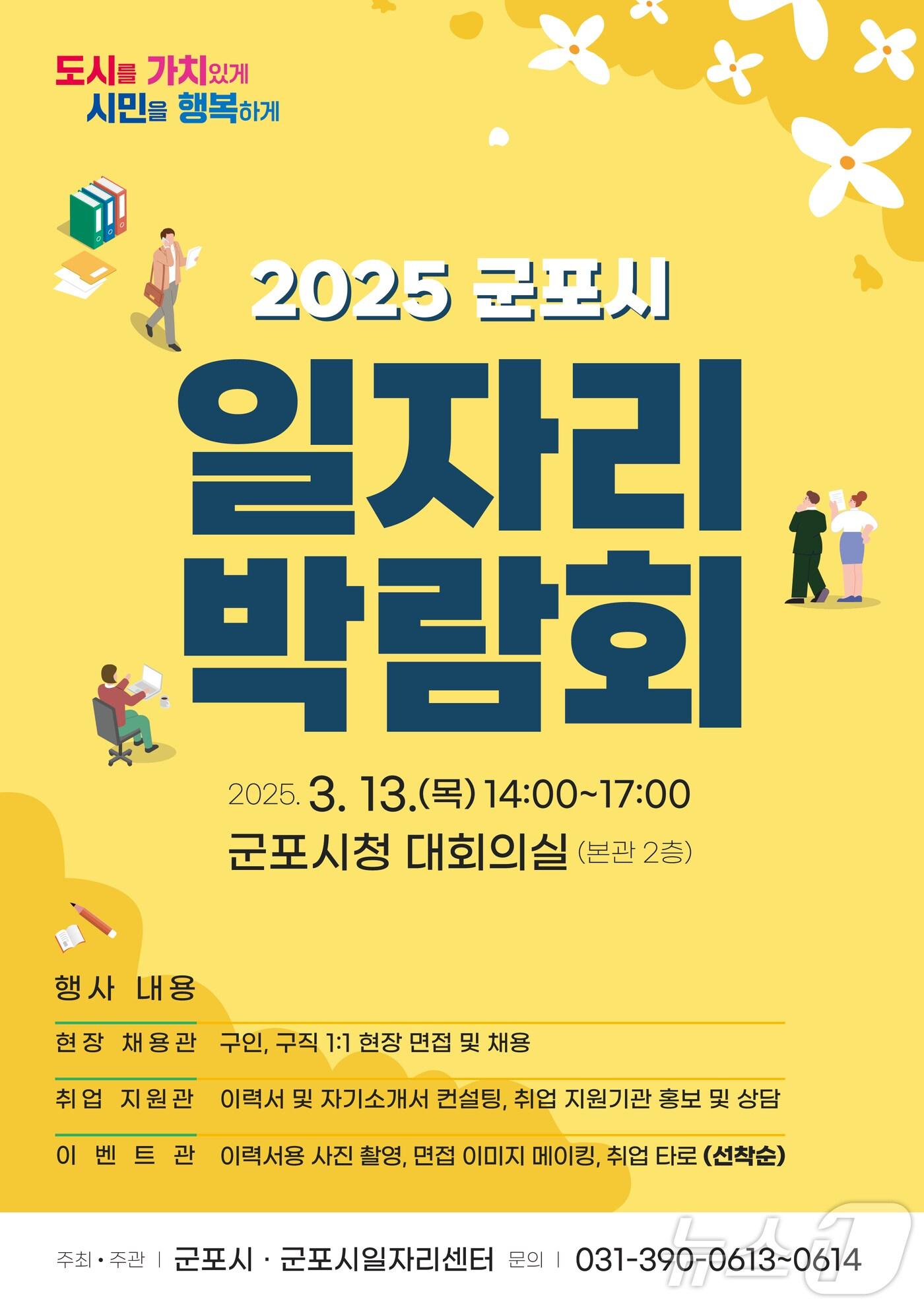 본문 이미지 - 경기 군포시 2025년 상반기 일자리 박람회 홍보물. (군포시 제공. 재판매 및 DB 금지)