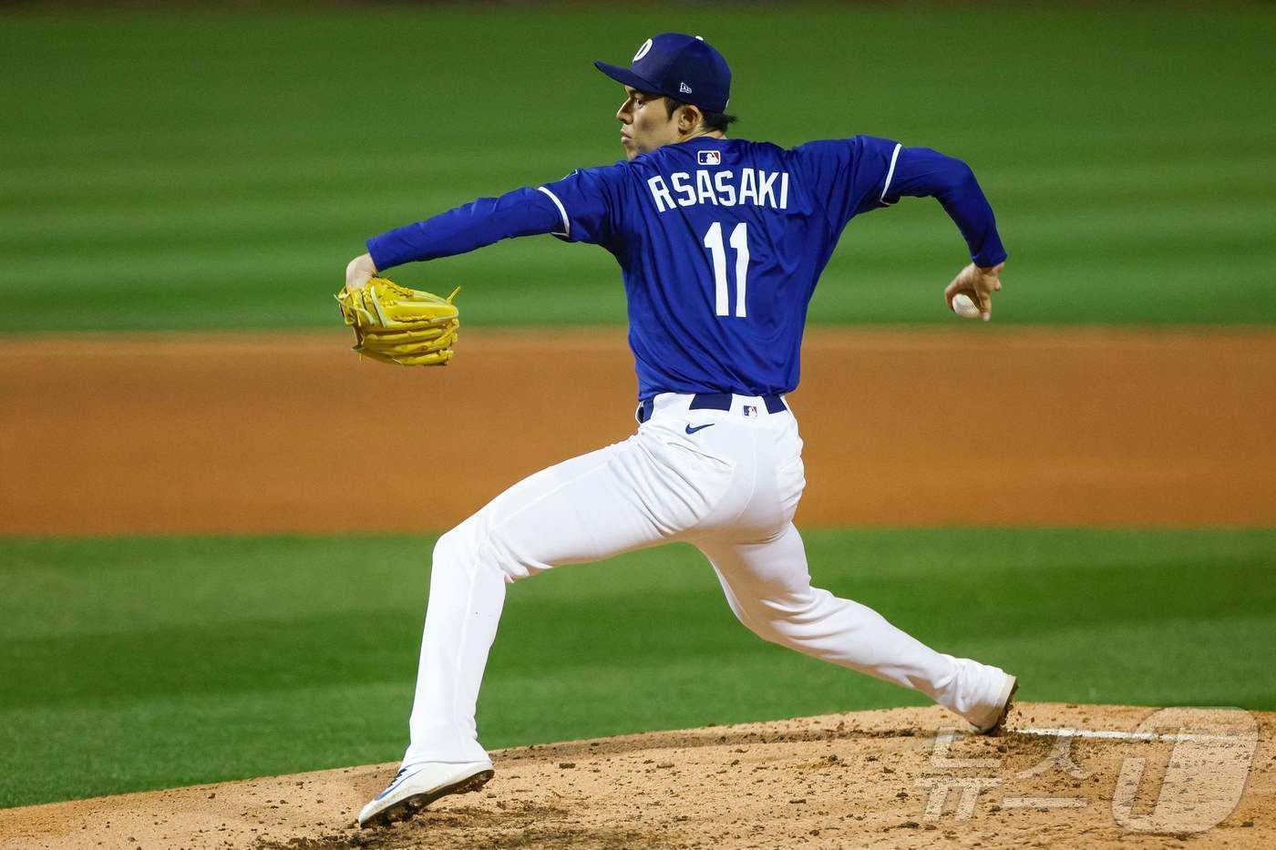 LA 다저스 일본인 투수 사사키 로키. ⓒ AFP=뉴스1