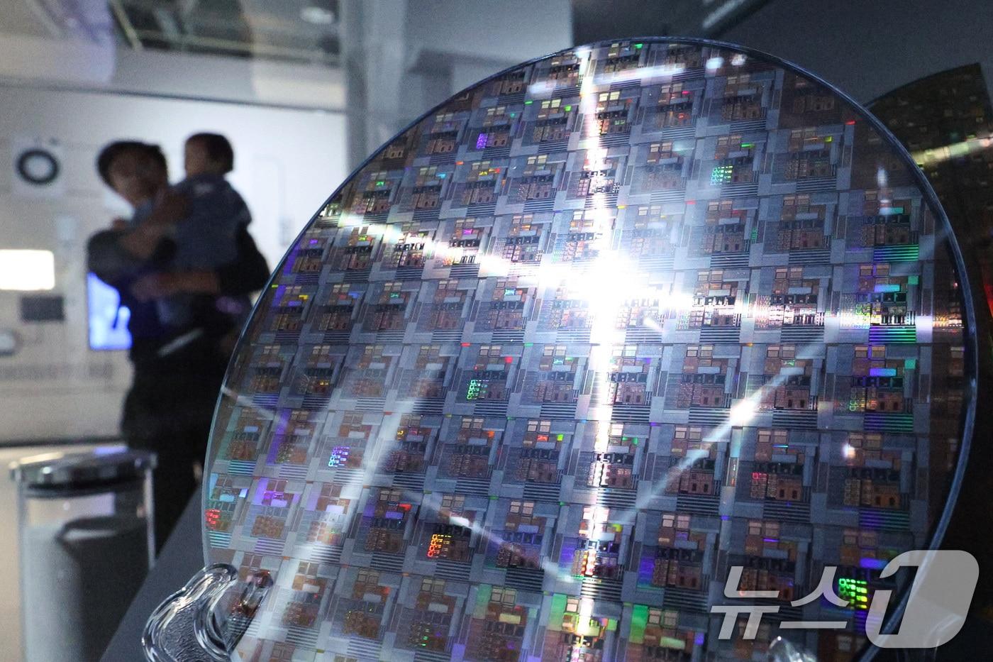 5일 경기 과천시 과천국립과학관 미래상상SF관에서 열린 '현대 전자 문명의 기반, 반도체' 전시에서 관람객이 반도체를 살펴볼 수 있다. 이번 전시에서는 디지털 문명의 기초가 된 반도체의 개념부터 제조공정, 인공지능(AI) 반도체로의 진화 과정을 살펴볼 수 있다. 2025.3.5/뉴스1 ⓒ News1 신웅수 기자