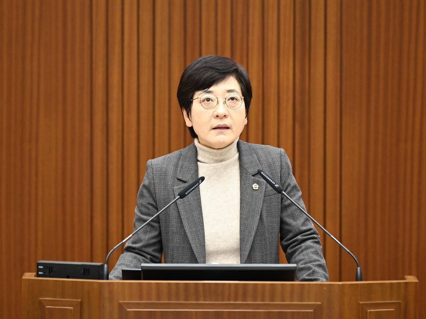 본문 이미지 - 5분 자유발언하는 이순열 세종시의원. (세종시의회 제공. 재판매 및 DB금지)