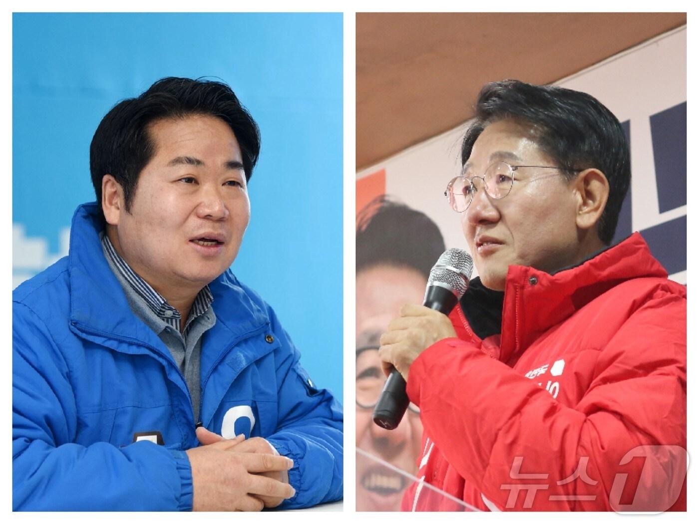 본문 이미지 - 오세현 더불어민주당 후보(왼쪽)와 전만권 국민의힘 후보. /뉴스1 DB