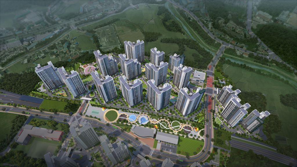 본문 이미지 - 대우건설 용인 푸르지오 원클러스터 2,3단지 조감도(대우건설 제공)