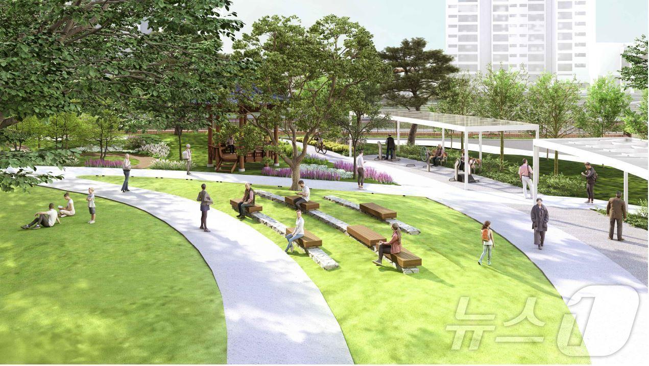 본문 이미지 - 보은군 뱃들공원 재정비사업 조감도. (보은군 제공. 재판매 및 DB금지) /뉴스1 