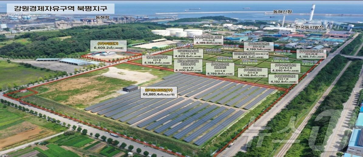 본문 이미지 - 강원경제자유구역 동해 북평지구 전경.&#40;강원경자청 제공, 재판매 및 DB 금지&#41; 2025.3.6/뉴스1
