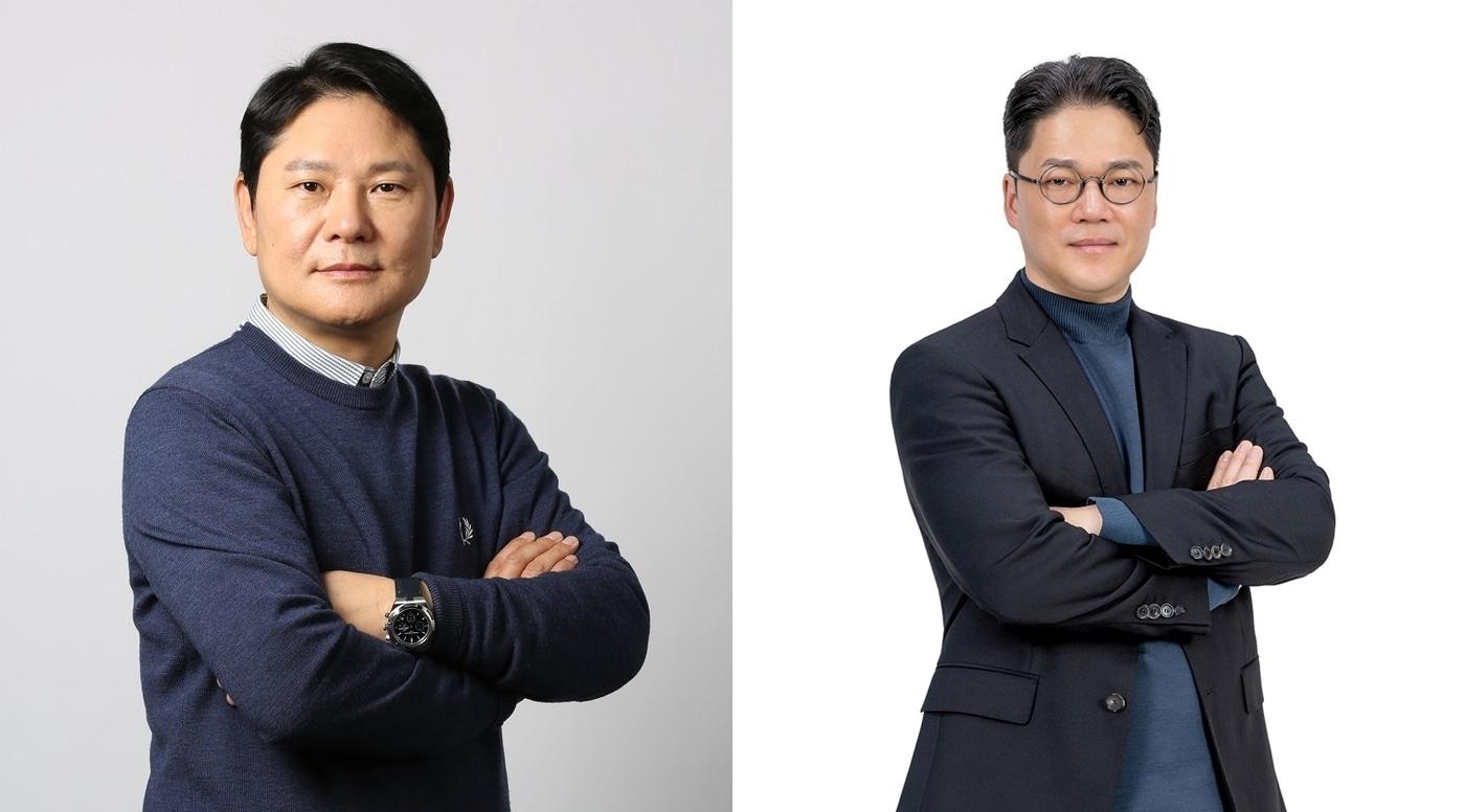 왼쪽부터 권영식·김병규 넷마블 대표(넷마블 제공)