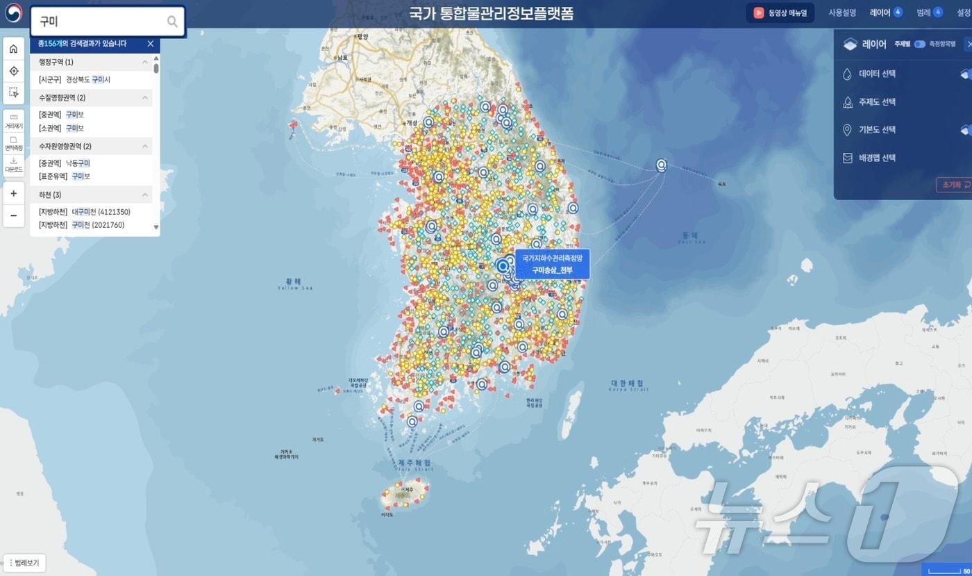 국가 통합물관리 정보플랫폼 '물모아'(Mulmoa) ⓒ 뉴스1