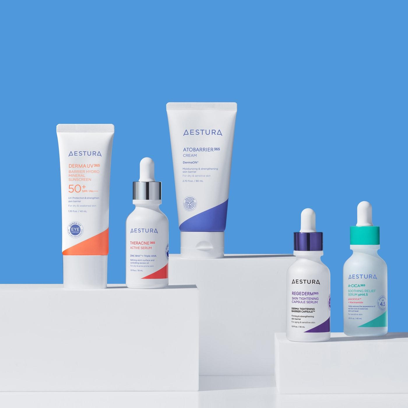 본문 이미지 - 에스트라(AESTURA)는 글로벌 데이터 분석 기업 유로모니터 인터내셔널 집계 결과 '대한민국 판매 1위 더마코스메틱 페이셜케어 브랜드'에 선정됐다.(에스트라제공)