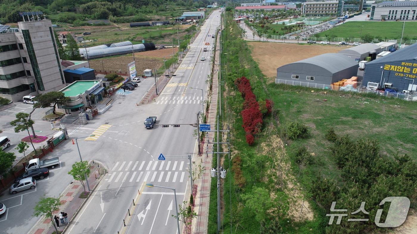  부안군은 행안면 제2농공단지 인근에 기후 대응 도시숲을 조성했다.(부안군 제공. 재판매 및 DB금지)