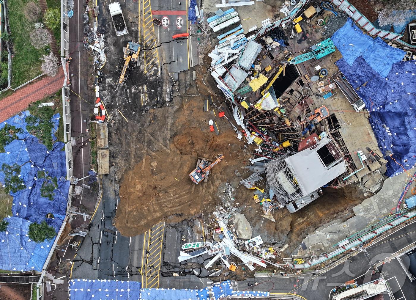 본문 이미지 - 광명 신안산선 붕괴사고 현장.(자료사진)뉴스1 ⓒ News1 김도우 기자