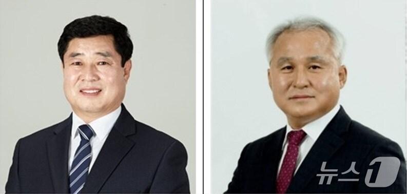 본문 이미지 - 임채영 철원 동송농협조합장(사진 왼쪽)과 김경수 고성 거진농협조합장.(농협 강원본부 제공. 재판매 및 DB금지)/뉴스1