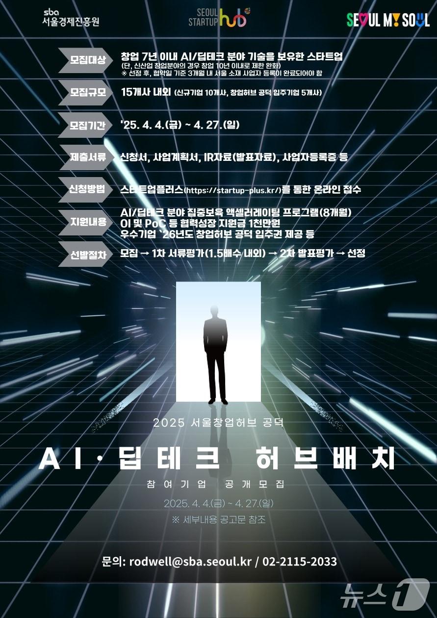 본문 이미지 - 서울창업허브 공덕 모집 포스터.(서울시 제공)