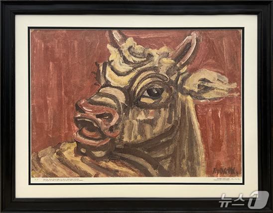 본문 이미지 - 이중섭의 ‘황소’ 요판화 (한국조폐공사 제공.재판매 및 DB금지)/뉴스1