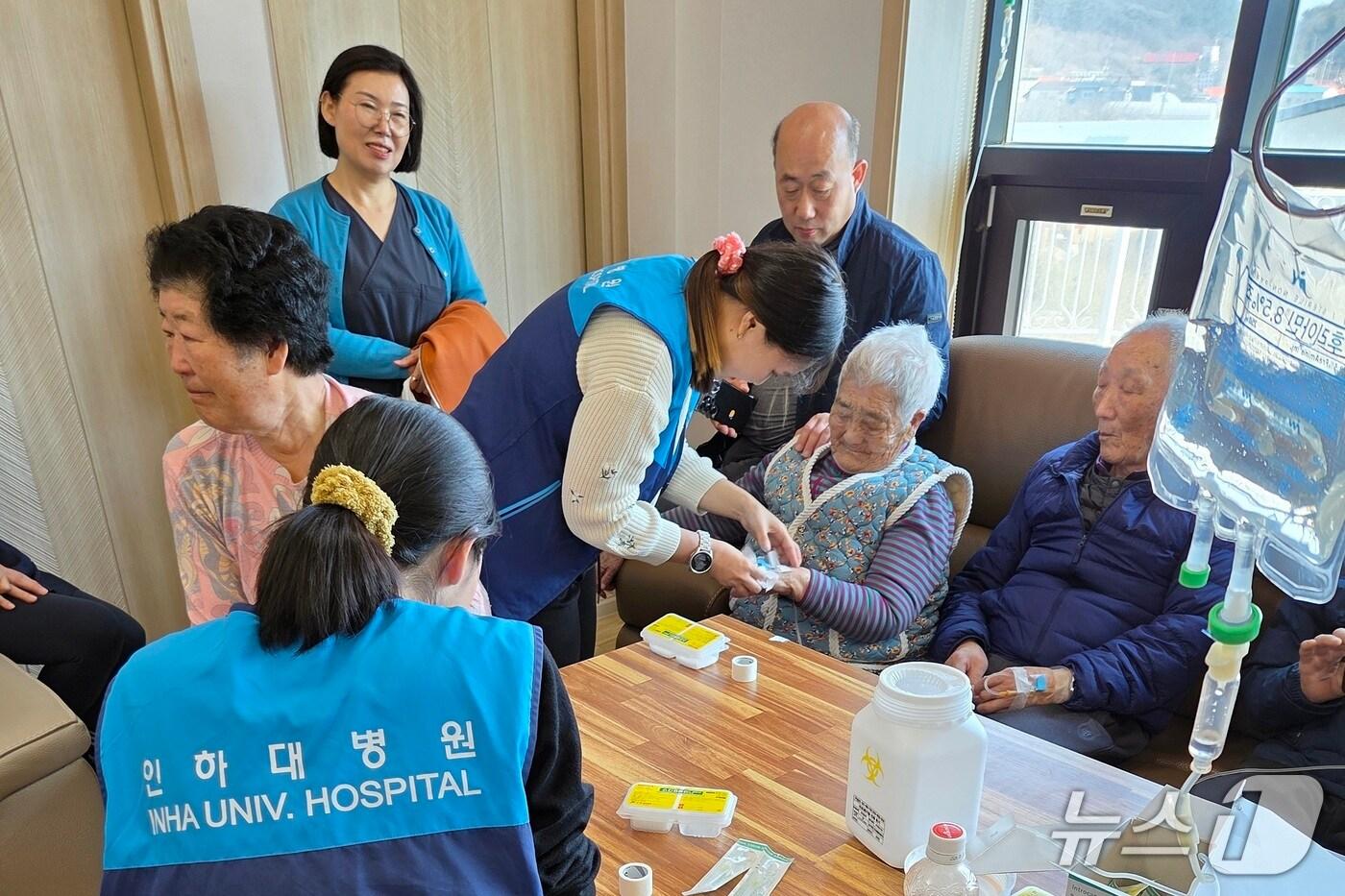 본문 이미지 - 인하대병원 의료봉사(인하대병원 제공) / 뉴스1