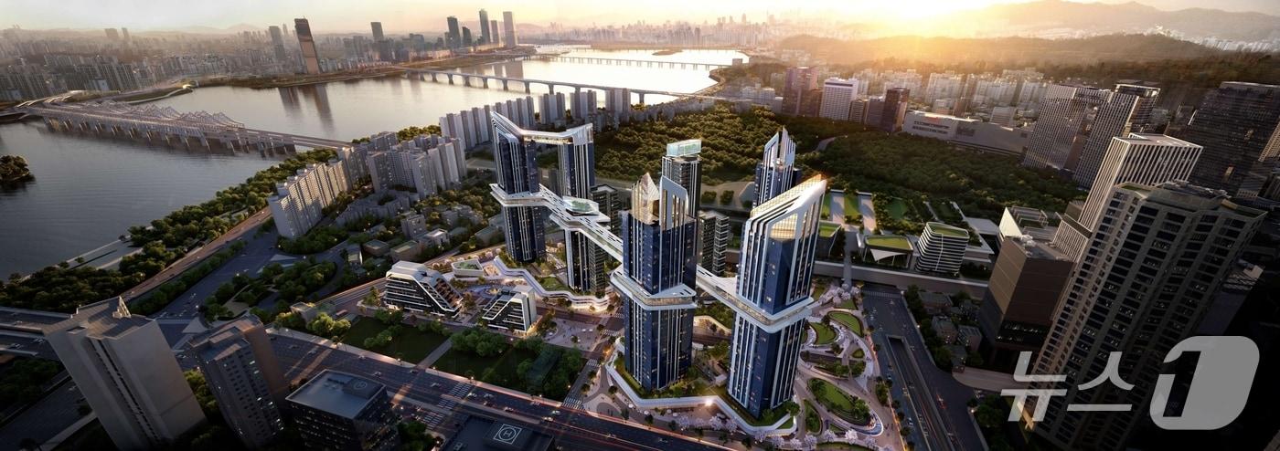  용산 정비창 전면 1구역 예상 조감도 (HDC현대산업개발 제공)