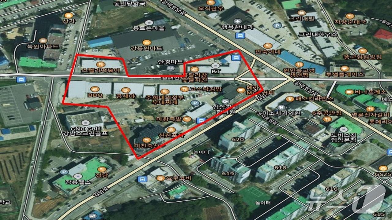 본문 이미지 - 강릉시, 2025년 동네상권발전소 지원사업 선정 구역도.(강릉시 제공, 재판매 및 DB 금지) 2025.4.15/뉴스1