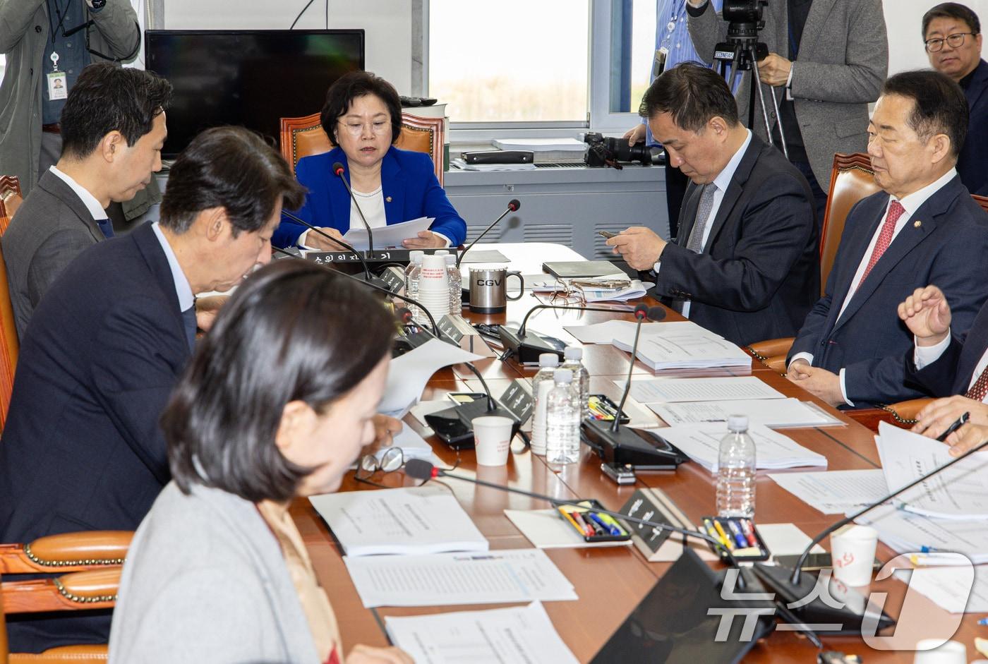 17일 오전 서울 여의도 국회에서 과학기술정보방송통신위원회 제1차 정보통신방송법안심사소위원회가 열리고 있다. 2025.4.17/뉴스1 ⓒ News1 이재명 기자