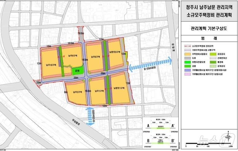 본문 이미지 - 청주시 남주‧남문 소규모주택정비 사업 구상도. 